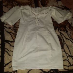 Off The Shoulder White Dress